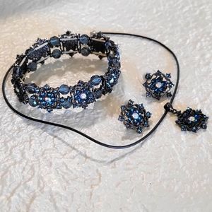 Park Lane Blue Stone 3 Piece Set